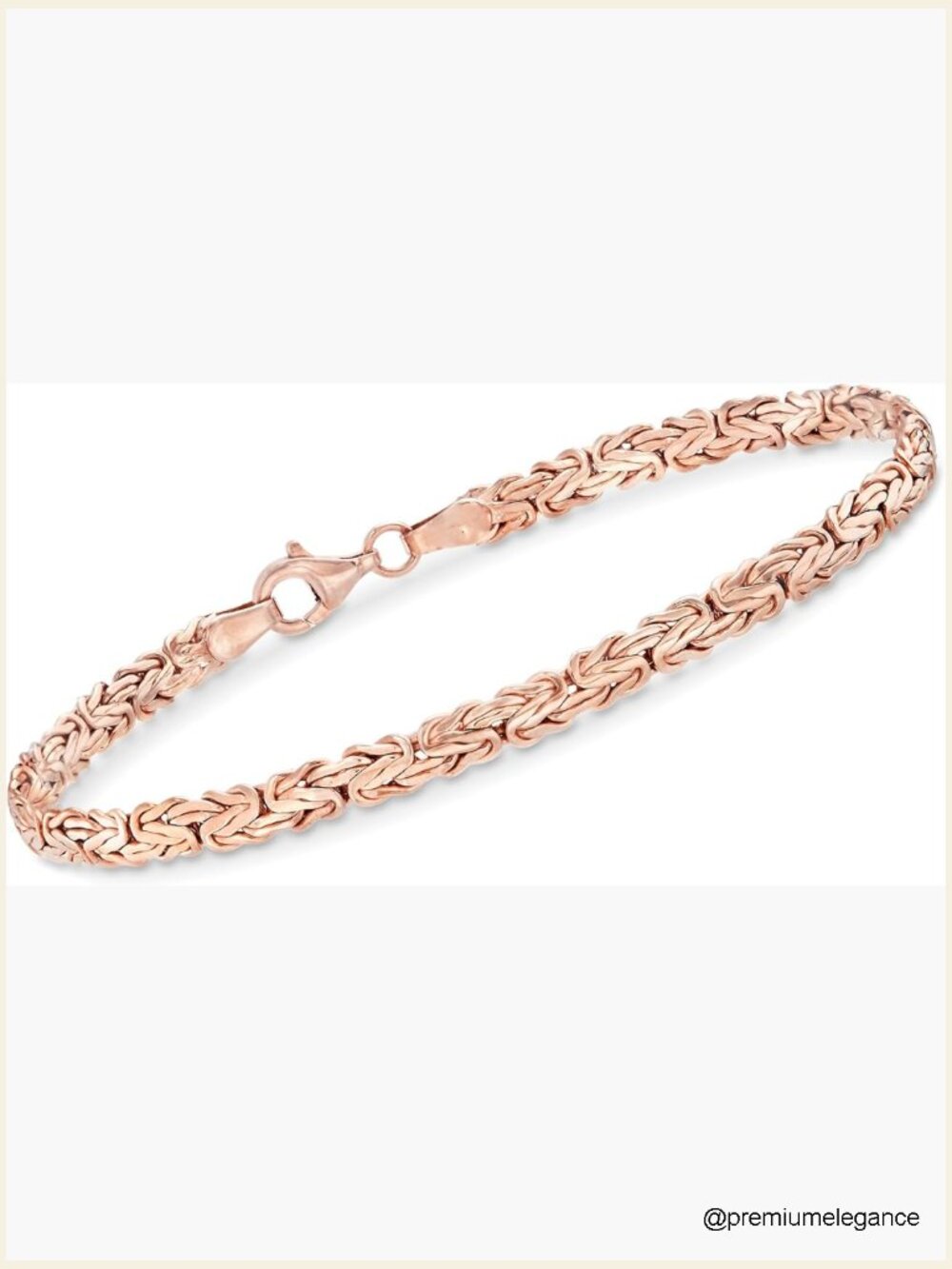 Sterling Silver Flat Byzantine Link Bracelet 7in